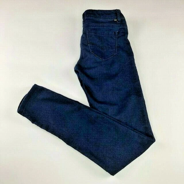 Pantalones de mezclilla Almost Famous azul oscuro juniors calce ajustado calce al tobillo 5 bolsillos azul talla 1 Foto 3 de 4