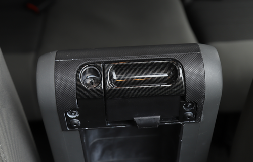 Carbon Fiber ABS Armrest Box Storage Switch Cover For Jeep Wrangler JK 2007-2010 - Foto 2 di 9