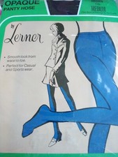 Vintage 70s Nylon Panty Hose by Lerner SZ Medium Sandalfoot brown