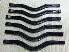 Handmade Empty Channel Leather Browbands for Bridles Black U Shape Channel& 8 MM