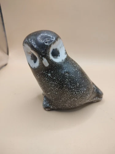 Vintage Pigeon Forge Pottery Tenn Brown Owl Figurine 4 1/4" Tall Speckled Mint