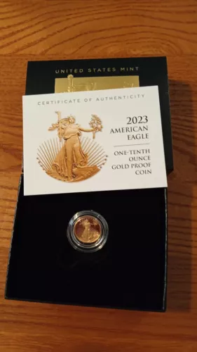 2023-American Eagle One-Tenth Ounce Gold Proof With C.O.A.