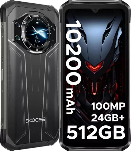 DOOGEE S119 (2025) Rugged Phone Unlocked,24GB+512GB Android 14 1.32" Rear Screen