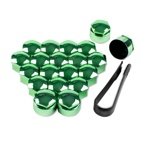 20x GREEN Wheel Nut Caps Bolt Covers Audi VW Vauxhall Bmw Mercedes Renault 17mm - Bild 12 von 12