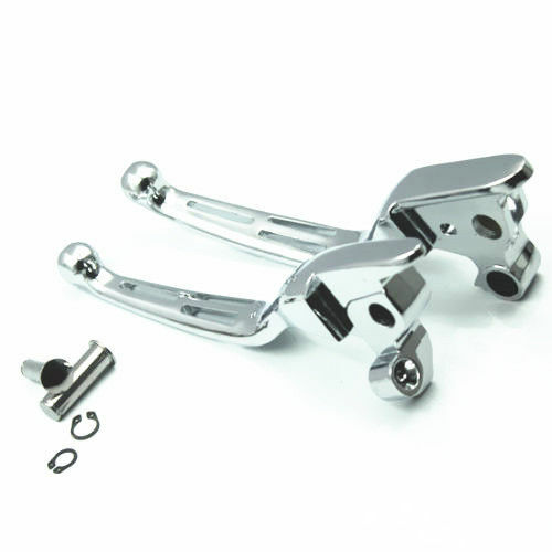 2PCS Motorcycle Slotted Brake Clutch Lever For Harley Electra Road Glide FLHR - Picture 5 of 7