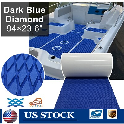 #ad #ad Dark Blue Diamond EVA Foam Boat Flooring Deck Mat Marine Yacht Back Adhesive Pad $55.59