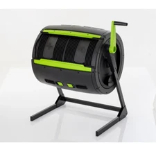 Large Compost Bin Tumbler Outdoor Garden Dual Composting Rotating 65 Gallon Yard
