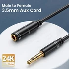 1.5m Audio Stereo Headphone Extension Cable 3.5mm Jack Male>Female Black