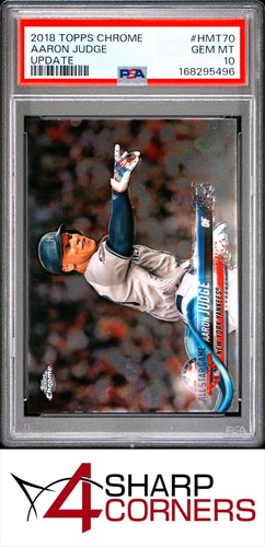 2018 TOPPS CHROME UPDATE #HMT70 AARON JUDGE YANKEES PSA 10