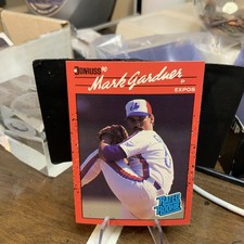 1990 Donruss Rated Rookie RC #40 Mark Gardner Montreal Expos Baseball Card. rookie card picture