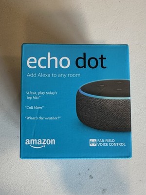 Amazon Echo Dot 3rd Gen Smart Speaker with Alexa Charcoal NEW Factory Sealed