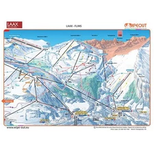 Wipeout Laax Piste Map Microfibre Goggle Cloth and Resort Map