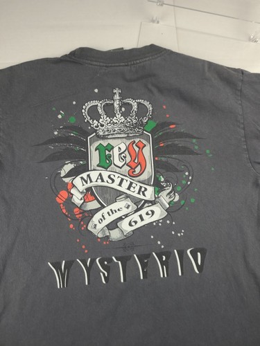 Wwe Rey Mysterio Shirt Youth Large 2007 West Coast 619 Grey Double Sided Y2K - Picture 15 of 15