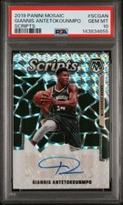 2019-20 Panini Mosaic Giannis Antetokounmpo #SC-GAN (AU) Psa 10 Autograph rare