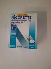 Nicorette Gum 2mg White Ice Mint 160 Pieces