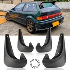 For Honda Civic EF 1987-1991 4PCS Mud Flaps Mudguards Fender Splash Guards Black