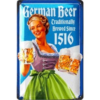 Lanolu Blechschild German Beer Kneipe Bar Retro Vintage - 20X30Cm