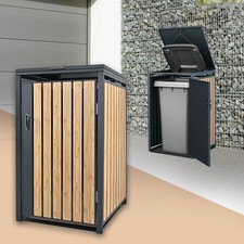 Abri de poubelle cache-poubelle boîte de rangement extérieur 240L 68x116,3x80 cm