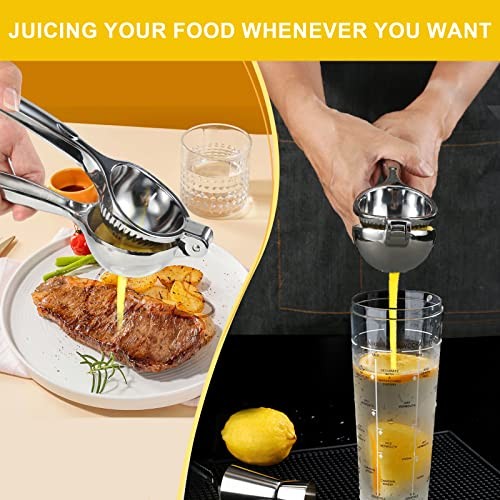 Premium Lemon Squeezer, Large Heavy Duty Handhelp Juicer for Lemon, Metal - Picture 4 of 7