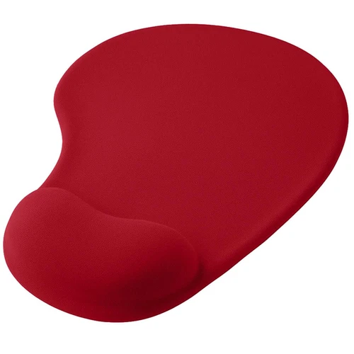 Tapis de Souris Ergonomique en Gomme avec Repose Poignet Confortable Rouge