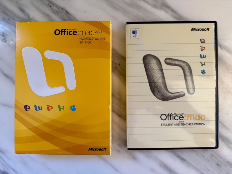 Microsoft Office Mac 2004 2008 Complete Discs With Product Keys