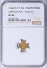 1854 California Fractional Gold — photo from another recent sale