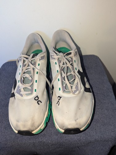 On Cloudmonster Hyper Hombre Talla 11.5 Blanco Verde Tenis Con Cordones Correr - Imagen 2 de 19