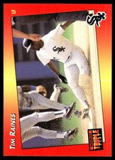 Tim Raines 1992 Triple Play #107 White Sox MLB READ FREE SHIPPING AutographDen
