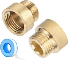 Shower Head Extension Arm, 2 Pack Brass G1/2 Male to G1/2 Female Thread 20mm Len
