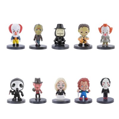 Horror Movie Anime Action Figure Halloween Zombie Statues Scary Toys Horror S...