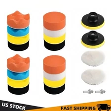 3" Waxing Foam Polisher Kit Car Buffing Pads Polishing Sponge Set for Drill 22pc