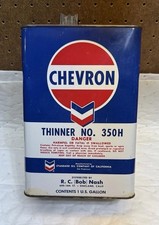 VINTAGE CHEVRON STANDARD OIL OF CALIFORNIA THINNER 1 GALLON CAN EMPTY
