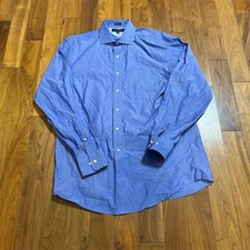 Tommy Hilfiger Men's Blue Long Sleeve Dress Shirt Size 15.5