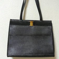 Salvatore Ferragamo Tote Bag Hand Bag Vara PVC Rank AB AU/21/2530