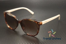 PRADA PR 22ZSF 07R0A6 Caramel Tortoise Brown Gradient 55 mm Women's Sunglasses