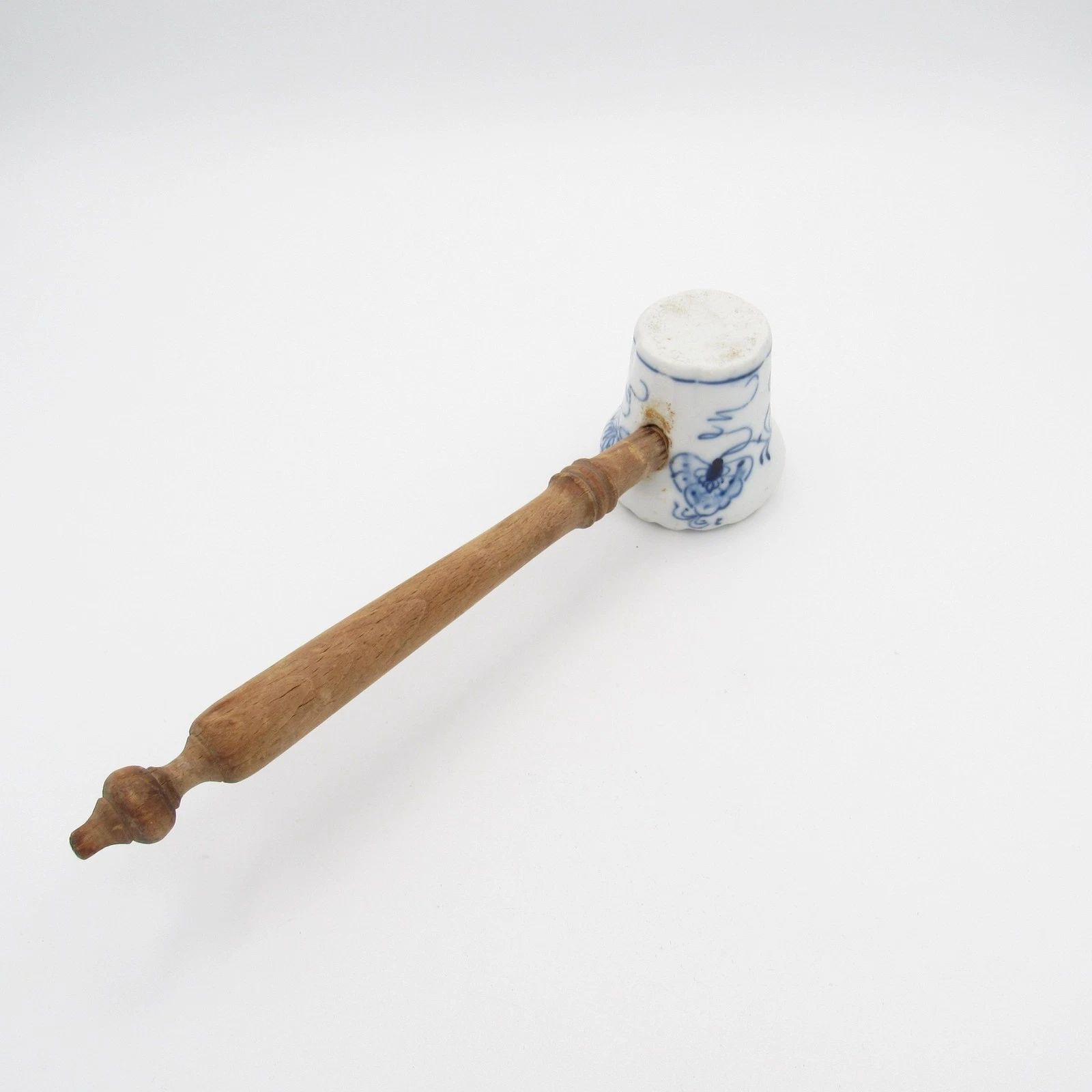 Antique German Kitchen Blue Onion Mallett, Meat Pounder C-1890-1900