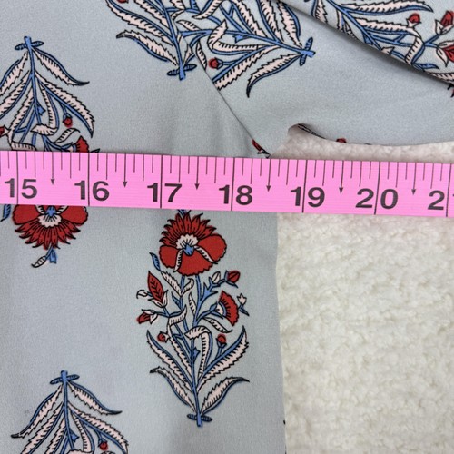 LOFT Outlet Blouse Womens Small Blue Red Floral Long Sleeve Lightweight Top Boho - Picture 13 of 13
