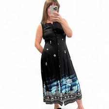 Vintage 90’s Abstract Border Midi Dress