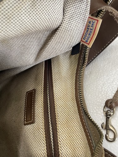 Dooney Bourke braun DB Logo Hobo Schulter Handtasche Lederriemen Medium - Bild 12 von 12