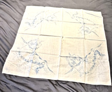 Vintage vorgedruckte Stickerei Tischdecke - Dame in Haube - ein Klassiker