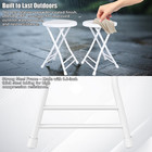 OROFULL 18"Folding Stool 2 Pack, 600lbs Capacity Bar Stool with Anti-Slip, White — photo 6