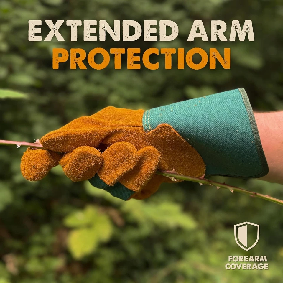 Hágalo usted mismo Doctor Guantes de Jardinería de Alta Resistencia para Hombres, Cuero a Prueba de Espinas Trabajo de Jardín Foto 2 de 4