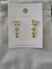 Kendra Scott X Target Butterfly Linear Earrings Gold Neutral Mix    NWT $44