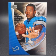 2008 Upper Deck Rookie Exclusives Calvin Johnson #RPSF29 Photo Shoot Card - HOF