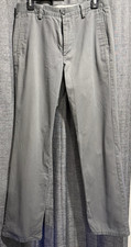 Dockers Easy Khaki D1 Gray Pants Men's Sz 30 Flat Front Straight Pockets
