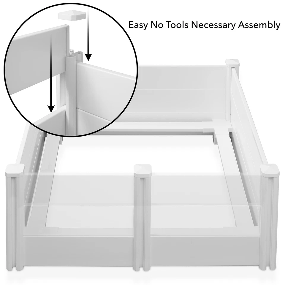 Dog Whelping Box with Rails, Large 48" x 48" x 18" Heavy-Duty PVC Puppy Pen - Image 4 of 4