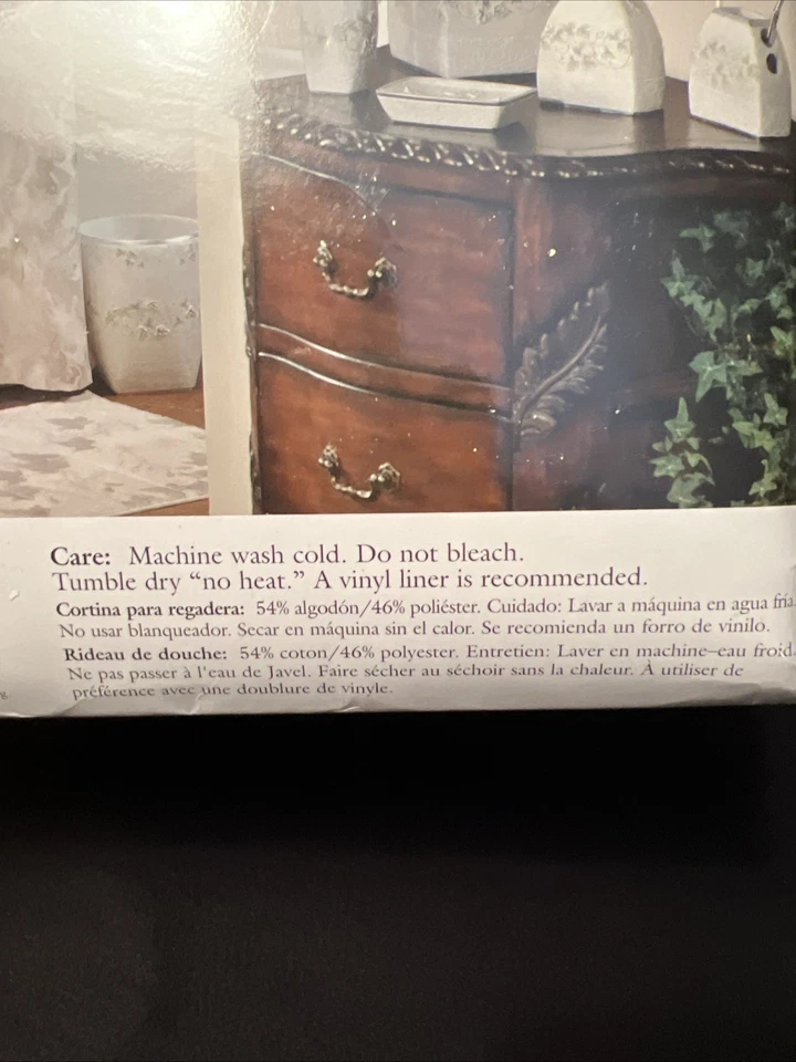 NUEVO BACOVA Silenciado Hiedra Naturaleza Cortina de Ducha Kohls 70X72 Algodón Poli Foto 3 de 4