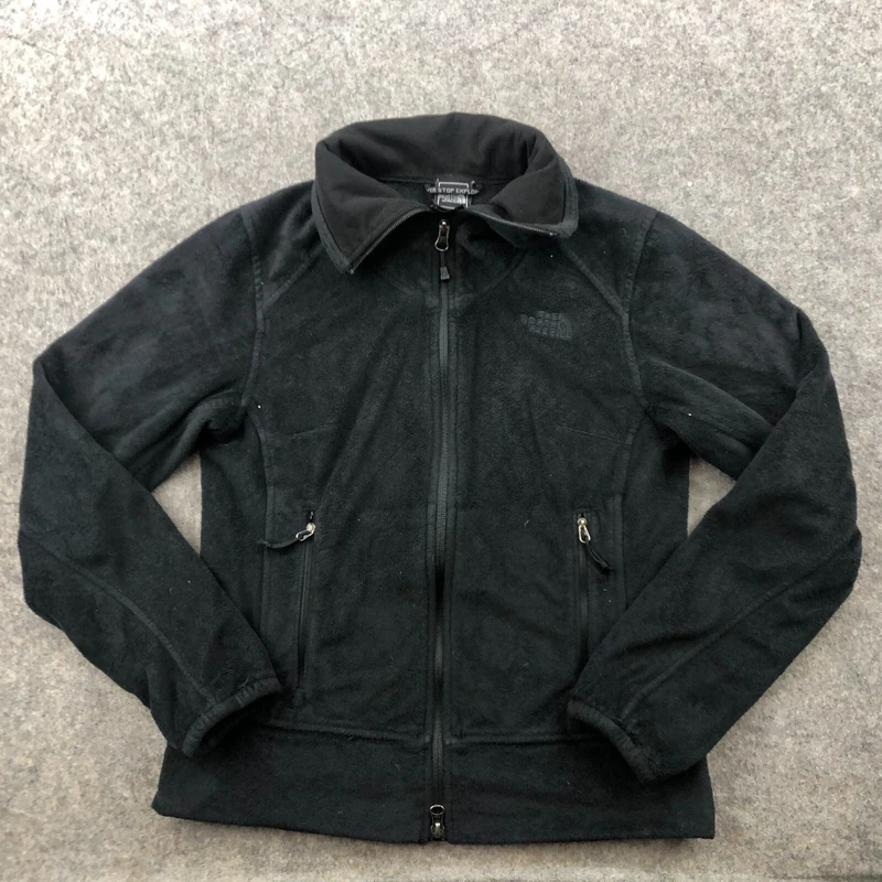 north-face fleece full zip hiking preppy jacket