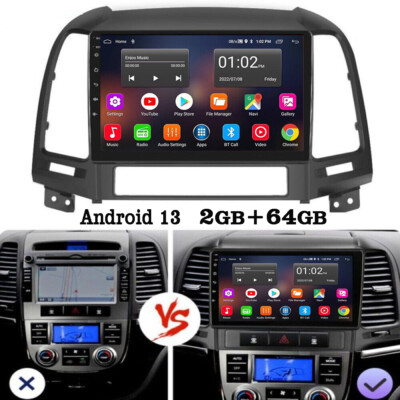 Für Hyundai Santa Fe 2 2006-2012 Wireless Carplay Android 13 Autoradio GPS SWC
