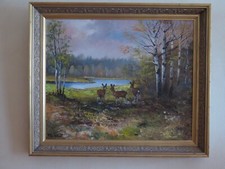 Landschaftsbild Schweden Bulit Willmut Öl auf Leinwand Keilrahmen, 71 x 60,5 cm